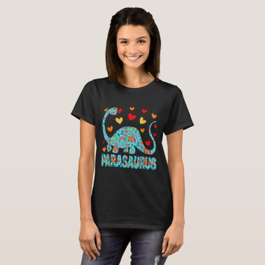 Parasaurus Paraprofessional Paraeducator Dinosaur  T-shirt (Voorkant volledig)