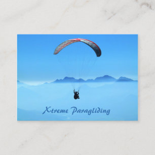 Parascending Paragliding Blue Sky - Visitekaartje