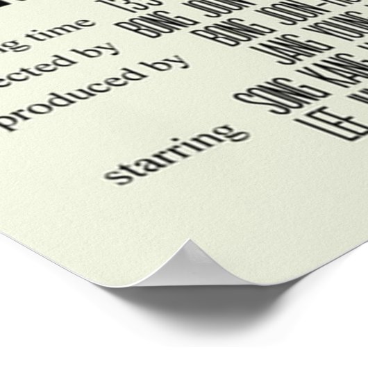 Parasiet Alternative Art Movie Large 2 Poster (Hoek)