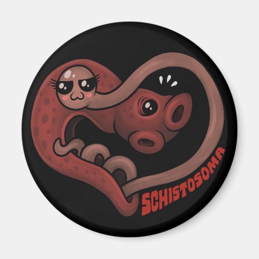 PARASIETEN: Bloedflukes (schistosoma) Magneet (Voorkant)