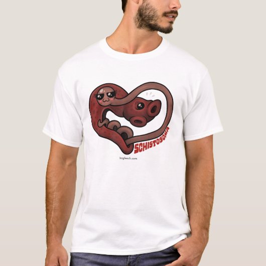 PARASIETEN: Bloedvlokken (schistosoma) T-shirt (Voorkant)