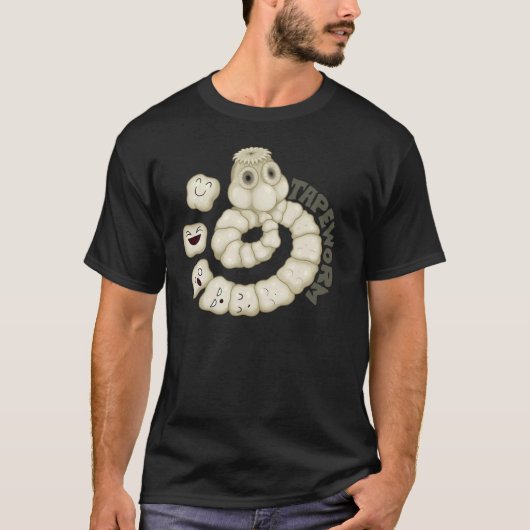 PARASIETEN: Tapeworm T-shirt (Voorkant)