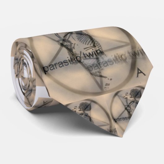 Parasitaire tweeling (Pentagram-ontwerp) Stropdas (Opgerold)
