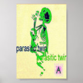 Parasitic Twin (Poster) Green Poster (Voorkant)