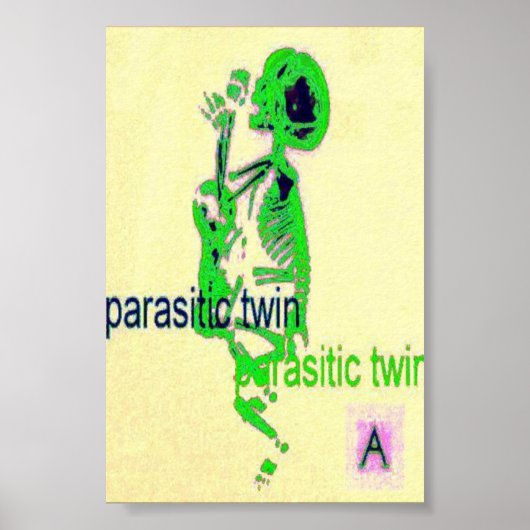 Parasitic Twin (Poster) Green Poster (Voorkant)