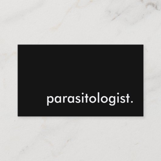 parasitoloog. visitekaartje (Voorkant)