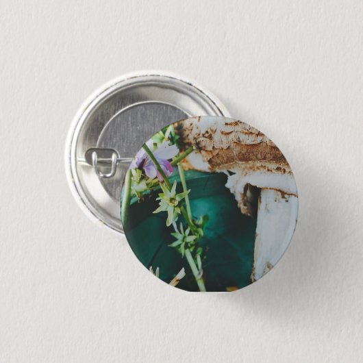 Parasol mushroom, Swedish Archipelago, Sweden Ronde Button 3,2 Cm (Voorkant /achterkant)