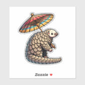 Parasol Pangolin Sticker (Vel)