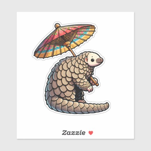 Parasol Pangolin Sticker (Vel)