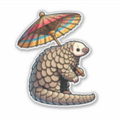 Parasol Pangolin Sticker (Voorkant)