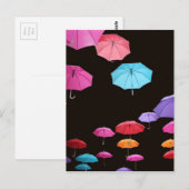 Parasolpatroon van de grote regenachtige dag zonne briefkaart (Voorkant / Achterkant)