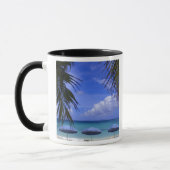 parasols op het strand, St. Maarten, Cariben Mok (Links)