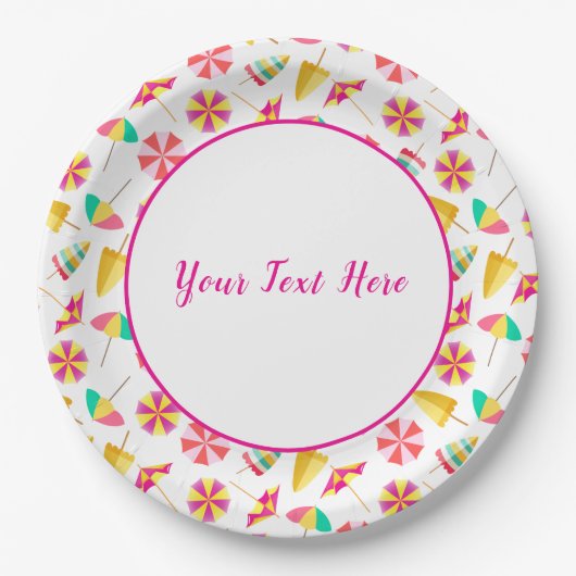 parasols papieren bordje (Voorkant)