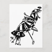 Parasols Parasols Parasols Illustratie inkt kunst Briefkaart (Voorkant)