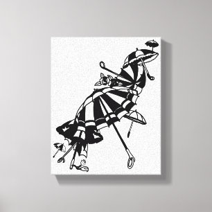 Parasols Parasols Parasols Illustratie inkt kunst Canvas Afdruk
