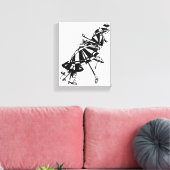 Parasols Parasols Parasols Illustratie inkt kunst Canvas Afdruk (Insitu (Woonkamer))