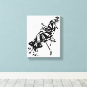 Parasols Parasols Parasols Illustratie inkt kunst Canvas Afdruk (Insitu (Houten vloer))