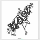 Parasols Parasols Parasols Illustratie inkt kunst Sticker (Vel)