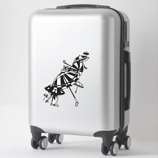 Parasols Parasols Parasols Illustratie inkt kunst Sticker (Koffer)