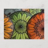 parasols voor verkoop, bagan, myanmar briefkaart (Voorkant)