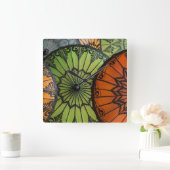 parasols voor verkoop, bagan, myanmar vierkante klok (Huis)