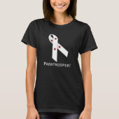 Parathyroïd parachutist wit lint t-shirt (Voorkant)