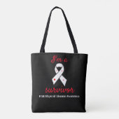 Parathyroïdziekte Overlevingsvoorlichting Ribbon Tote Bag (Achterkant)