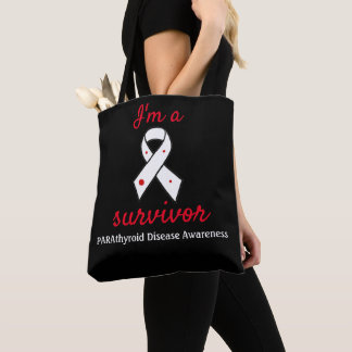 Parathyroïdziekte Overlevingsvoorlichting Ribbon Tote Bag