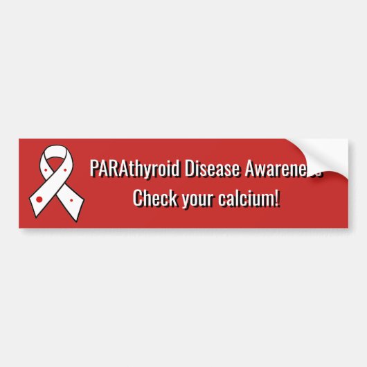 PARAthyroïdziektevoorlichting Ribbon Bumpersticker (Voorkant)