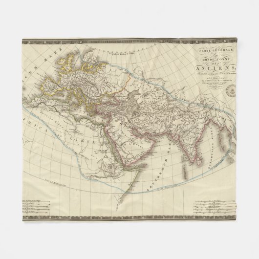 Paratlas-kaart Fleece Deken (Voorkant (Horizontaal))
