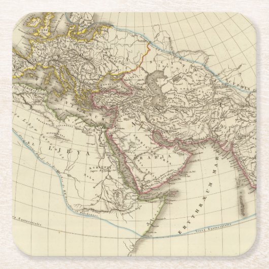 Paratlas-kaart Kartonnen Onderzetters (Voorkant)