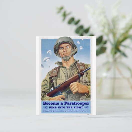 paratrofe briefkaart (Staand voorkant)