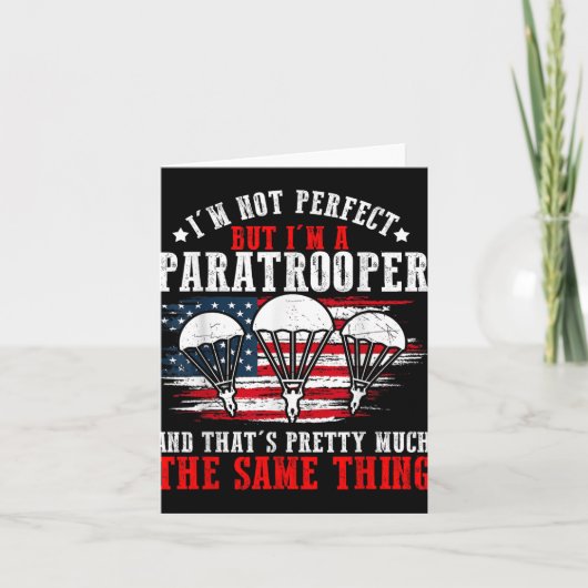 Paratrooper Amerikaanse leger veteranendag soldaat Kaart (Voorkant)