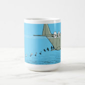 Paratrooper Hercules Plane Cartoon Coffee Mok (Center)