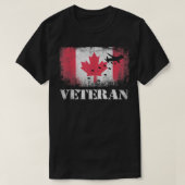 Paratrooper Veteran Canada Flag Airborne T-shirt (Design voorkant)