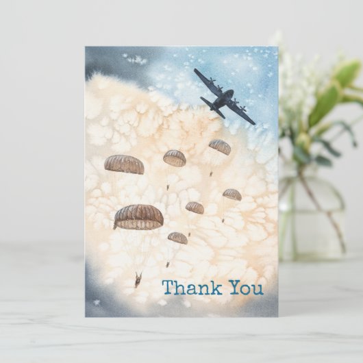 Paratroopers Bedankkaart (Staand voorkant)
