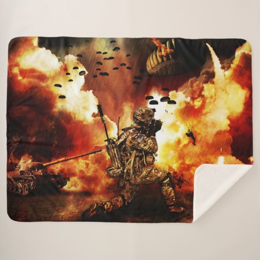 PARATROOPERS VAN DE APOCALYPS SHERPA DEKEN (Voorkant (horizontaal))