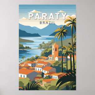 Paraty Brazilië Reis Kunst Vintage Poster