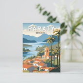 Paraty Brazilië Reizen Kunst Vintage Briefkaart (Staand voorkant)