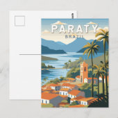 Paraty Brazilië Reizen Kunst Vintage Briefkaart (Voorkant / Achterkant)