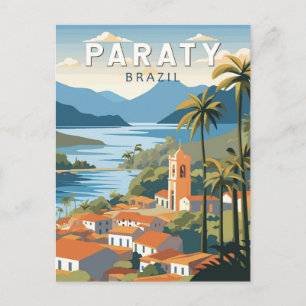 Paraty Brazilië Reizen Kunst Vintage Briefkaart