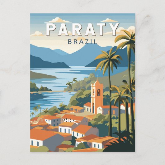 Paraty Brazilië Reizen Kunst Vintage Briefkaart (Voorkant)