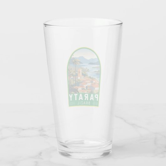 Paraty Brazilië Reizen Kunst Vintage Glas (Achterkant)
