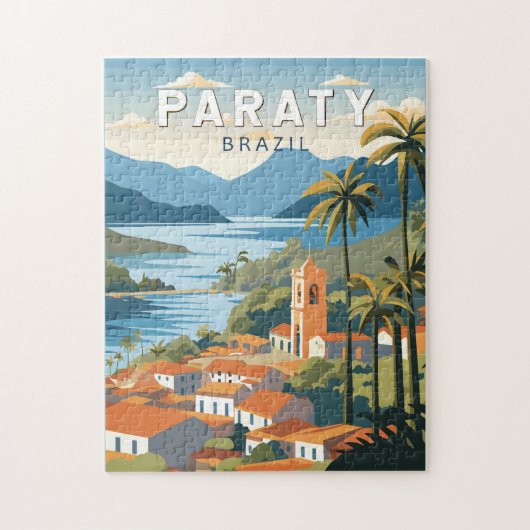 Paraty Brazilië Reizen Kunst Vintage Legpuzzel (Verticaal)