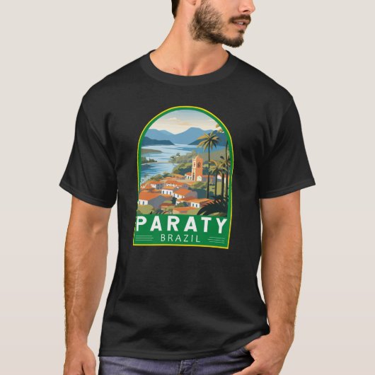 Paraty Brazilië Reizen Kunst Vintage T-shirt (Voorkant)