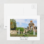 Parc DE La Ciutadella in Barcelona Briefkaart (Voorkant / Achterkant)