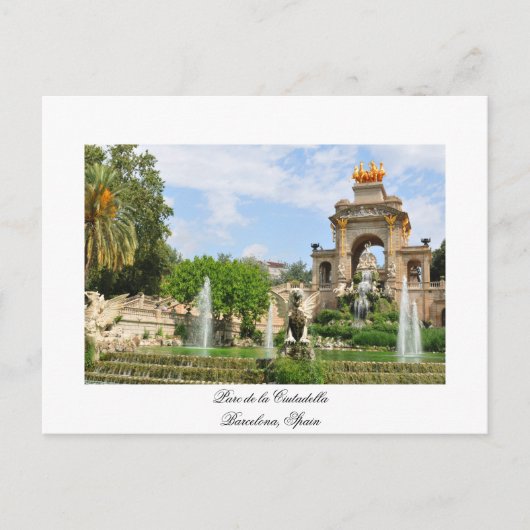 Parc DE La Ciutadella in Barcelona Briefkaart (Voorkant)