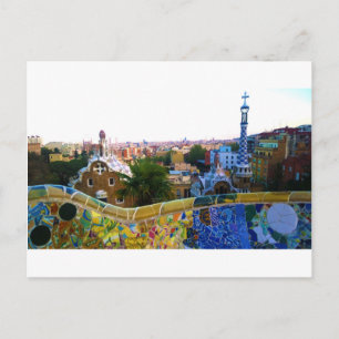 Parc Guell, Barcelona, Spanje Briefkaart