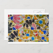Parc Guell Ceramic Tegels in Barcelona, Spanje Briefkaart (Voorkant / Achterkant)