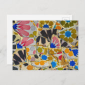 Parc Guell Ceramic Tegels in Barcelona, Spanje Briefkaart (Voorkant / Achterkant)